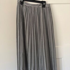 J. Crew Black and White A-Line Skirt